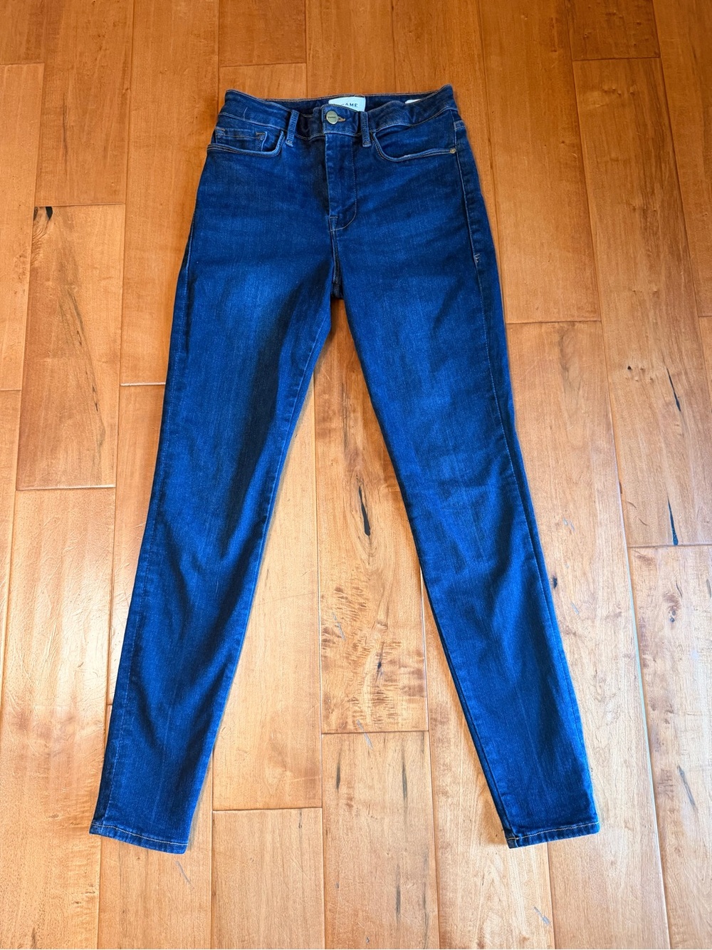 FRAME Dark Blue High-Rise LE ONE Skinny Jeans- NEW